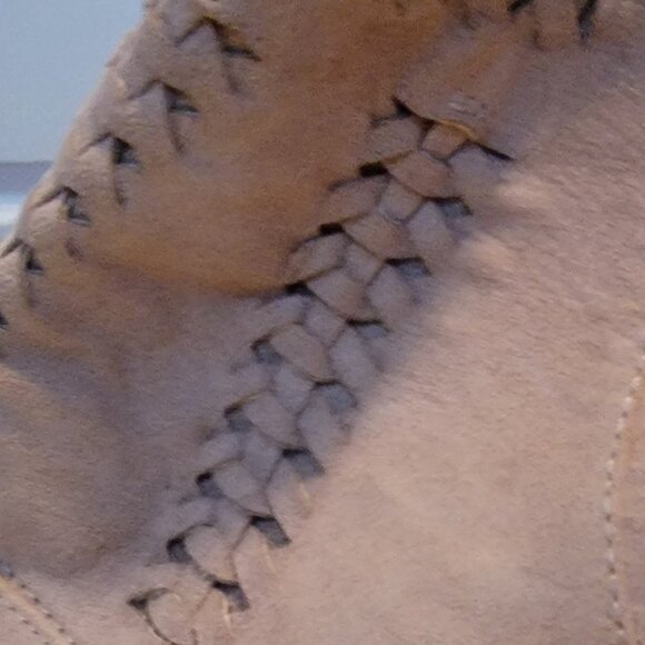 Vintage 7 Eight Peep  Wendi Toe Taupe Booties - Picture 8 of 13